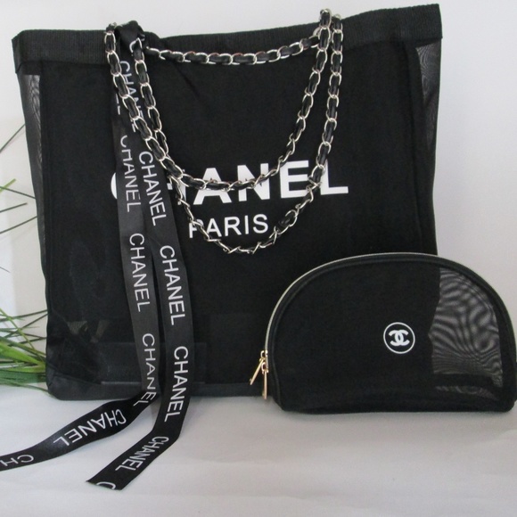 chanel vip gift mesh tote bag